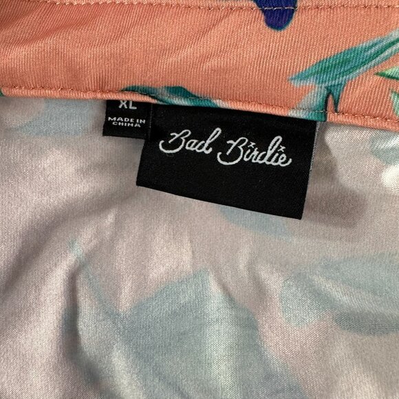 Bad Birdie Golf Polo Shirt XL Short Sleeve Paradise Tropical Floral TP-3357 - Picture 5 of 7